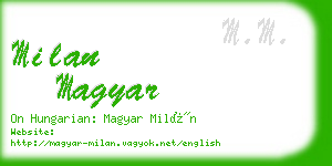 milan magyar business card